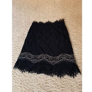 Sandro Paris Lace Mid-Rise Mini Skirt
